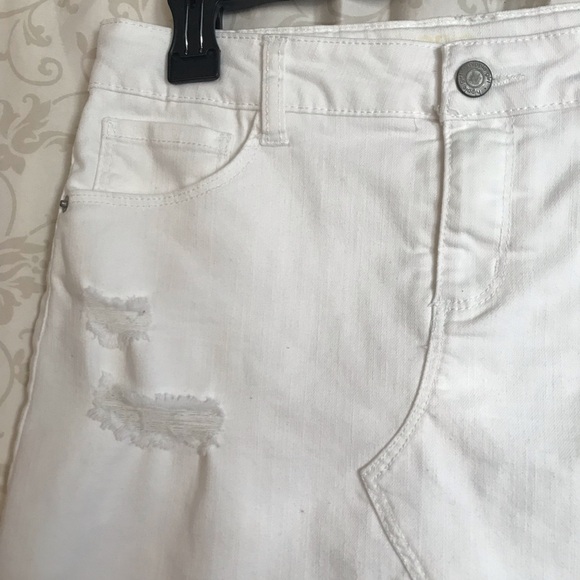 Hippie Girl Big Girls White Regular Rise Denim Skirt Size 14 - Picture 3 of 4